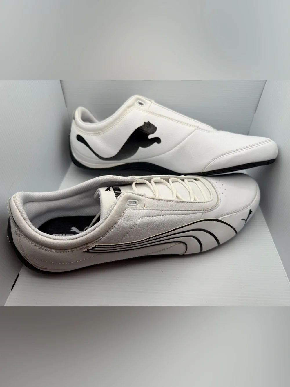 Puma ecoOrthoLite Men’s White Leather Lace-Up Sneakers